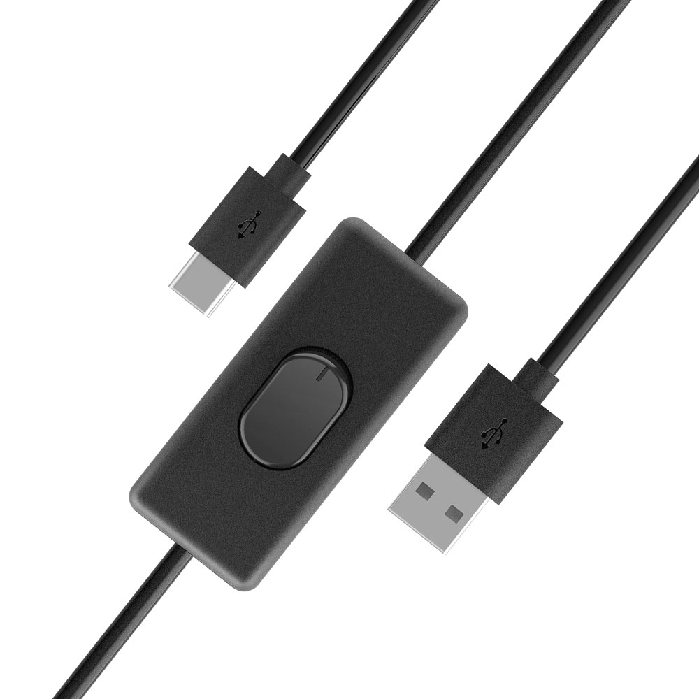 USB-A to USB-C Charge Cable with Switch